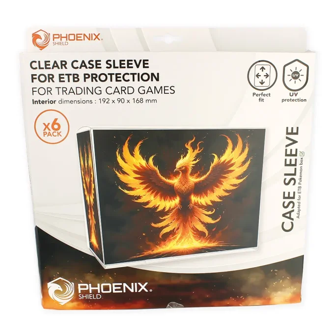 Phoénix shield - Clear case sleeve for ETB - 6 protections souples pour ETB pokémon 