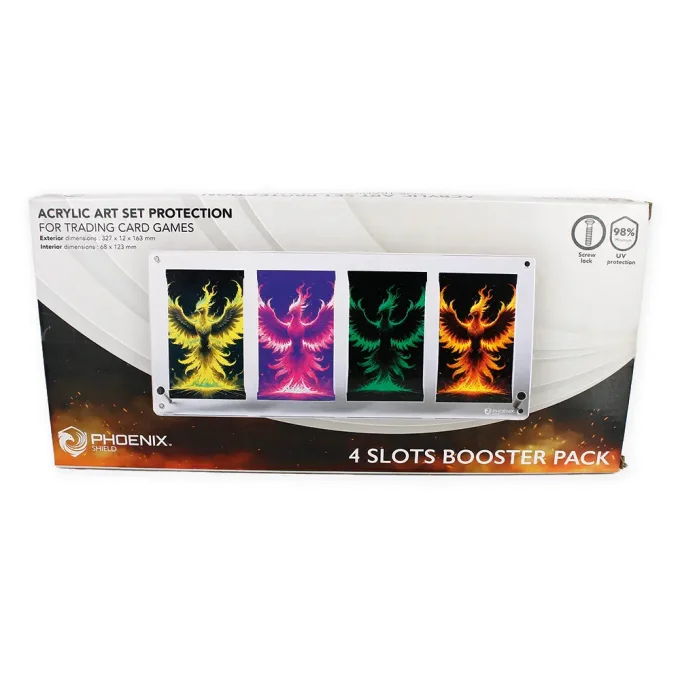 Phoénix shield - Acrylic protection 4-slots - Protection en acrylique pour art set de booster 